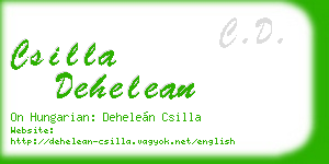 csilla dehelean business card